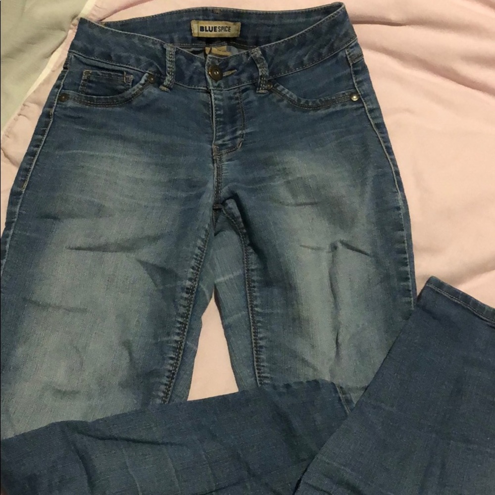 Blue Spice High Waisted Skinny Ankle Jeans
